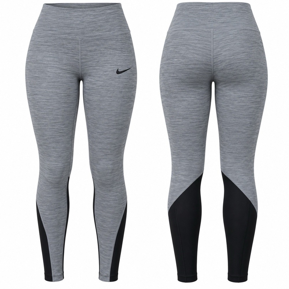 Nike Team One 7/8 Tight Women’s Small Gray Black Dri-FIT Leggings CW7283-091 NWT